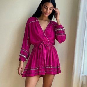 Free People Delilah Wrap Dress in Pink
